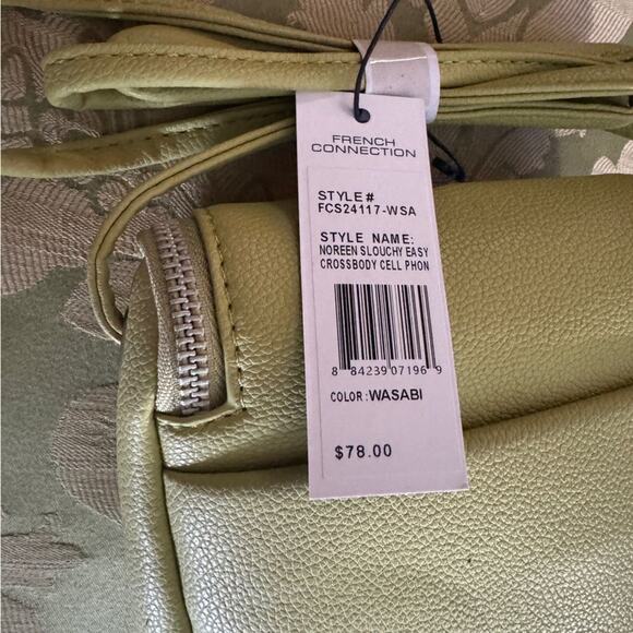 French Connection Noreen Slouchy Easy Crossbody Cell Phone Bag in Wasabi Green - Picture 5 of 7